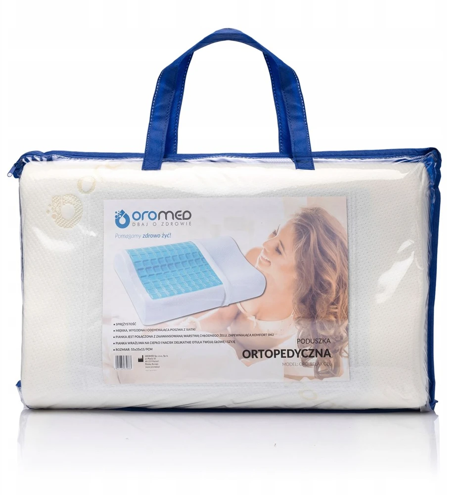 Oro-med Ortopedinė Pagalvė - ORO-RELAX GEL XL Atminties Putų Parama Balta