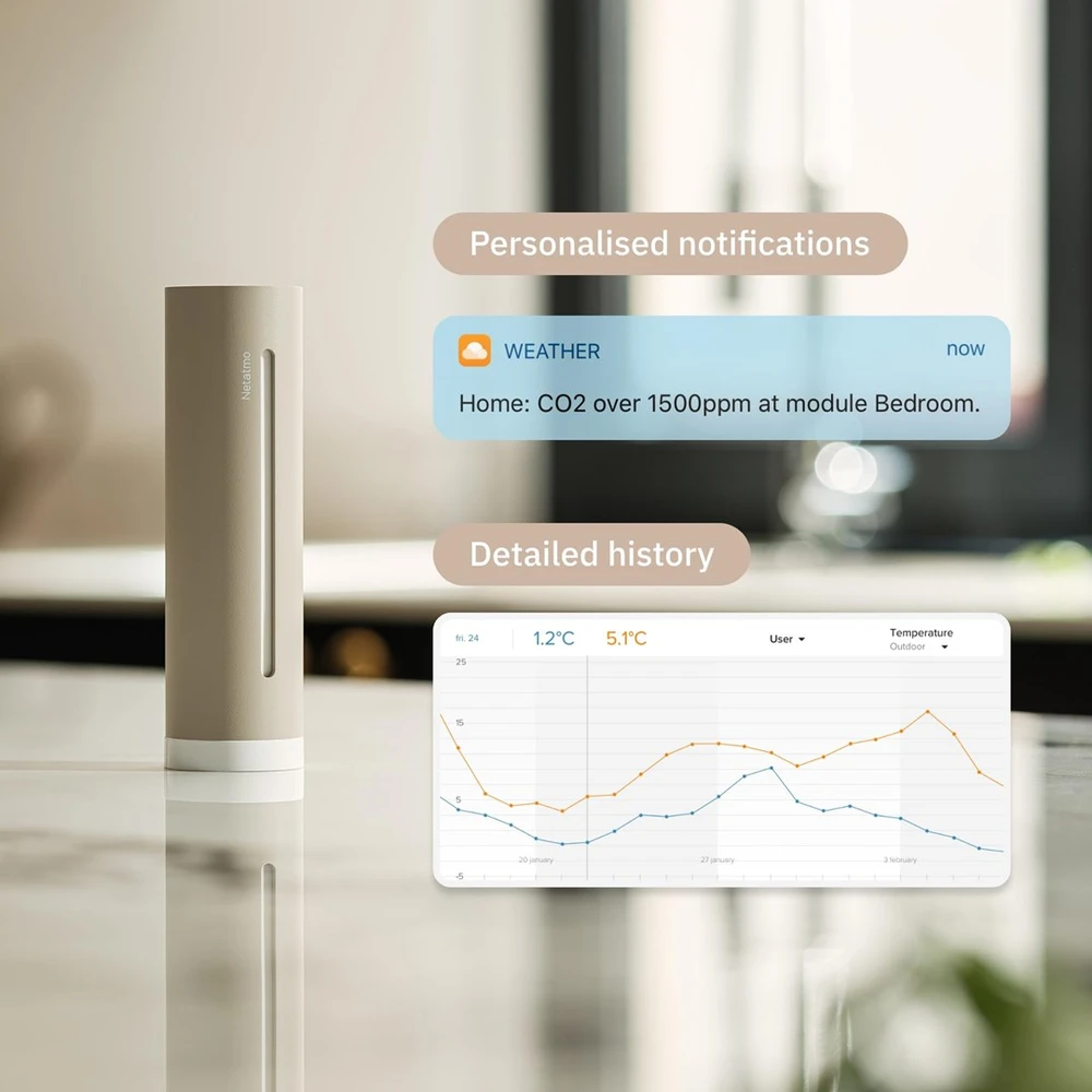 Orų stotelė ORIGINAL NETATMO NWS-S SAND, Sand