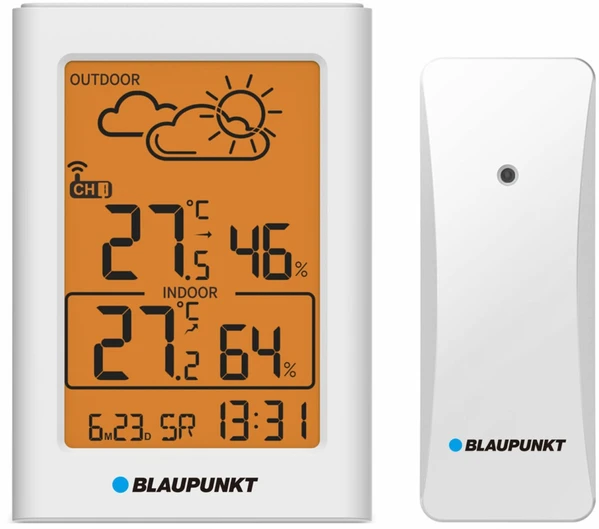 Meteorologinė Stotelė - Blaupunkt WS15WH su lauko jutikliu baltas