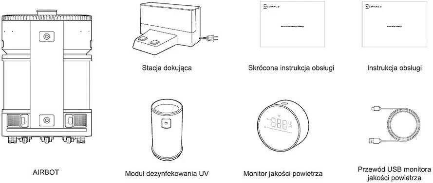 Ecovacs Air AIRBOT Z1 oro drėkintuvas ir valytuvas, Juodas