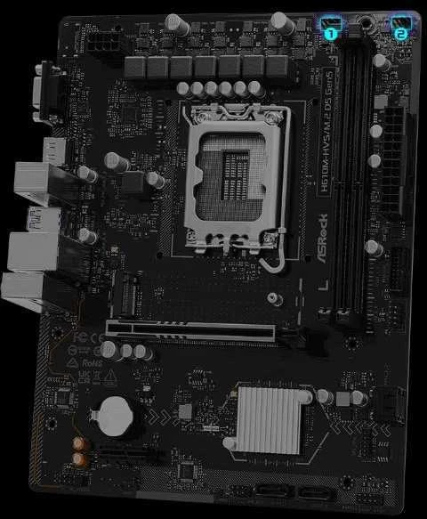 Asrock H610M-HVS/M.2 D5 GEN5 pagrindinė plokštė