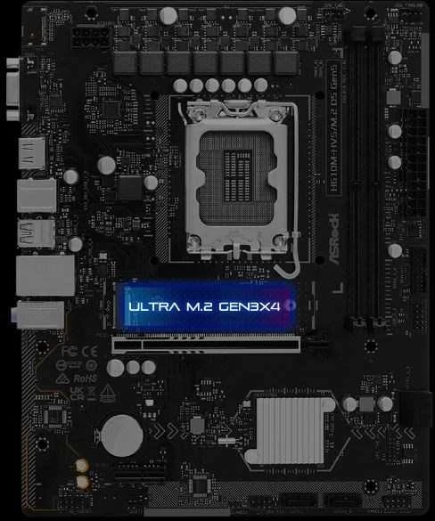 Asrock H610M-HVS/M.2 D5 GEN5 pagrindinė plokštė