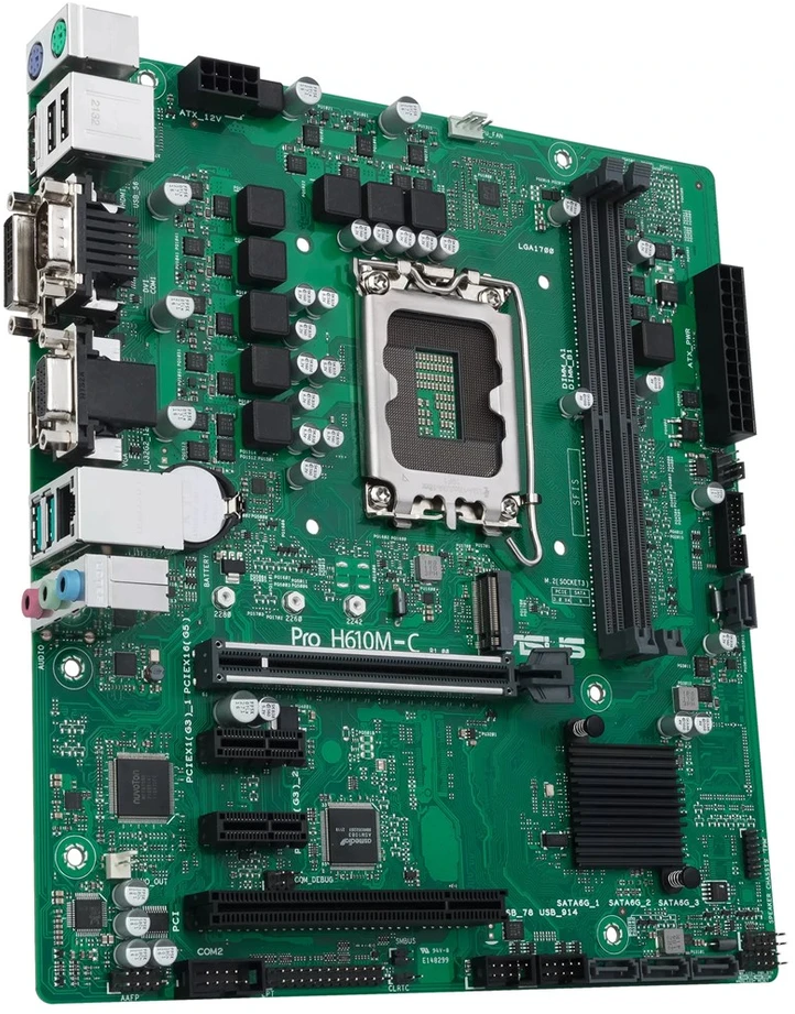 Pagrindinė plokštė - ASUS Pro H610M-C-CSM Intel H610 LGA 1700 Micro ATX