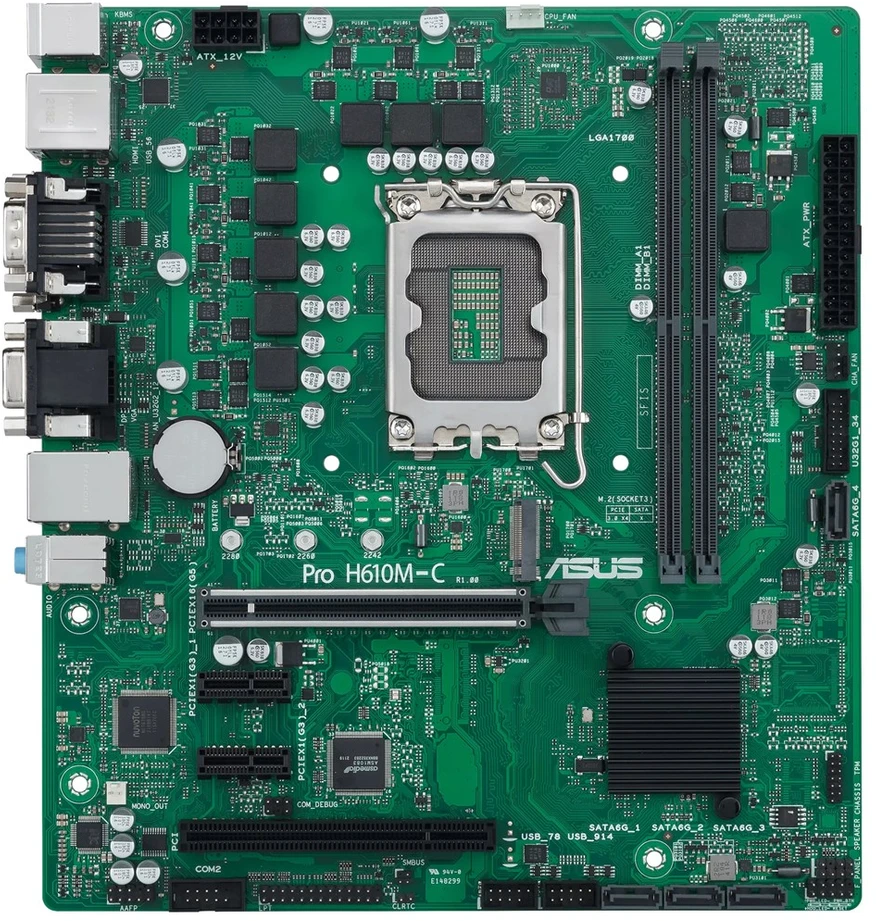 Pagrindinė plokštė - ASUS Pro H610M-C-CSM Intel H610 LGA 1700 Micro ATX