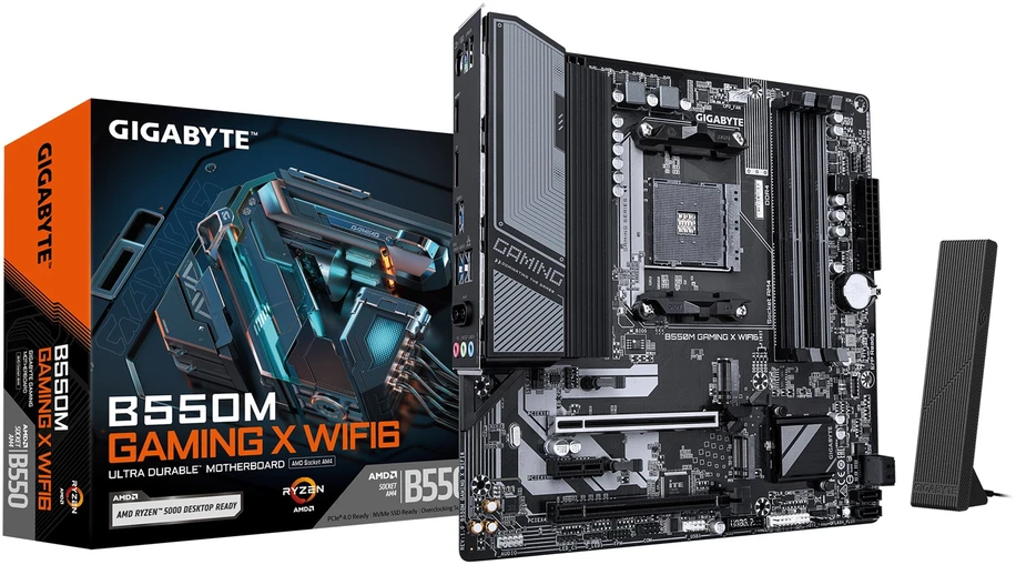 Pagrindinė plokštė - Gigabyte B550M Gaming X WiFi 6 | Ryzen 3000–5000 | 128 GB DDR4 | Wi‑Fi 6 | 2 × M.2