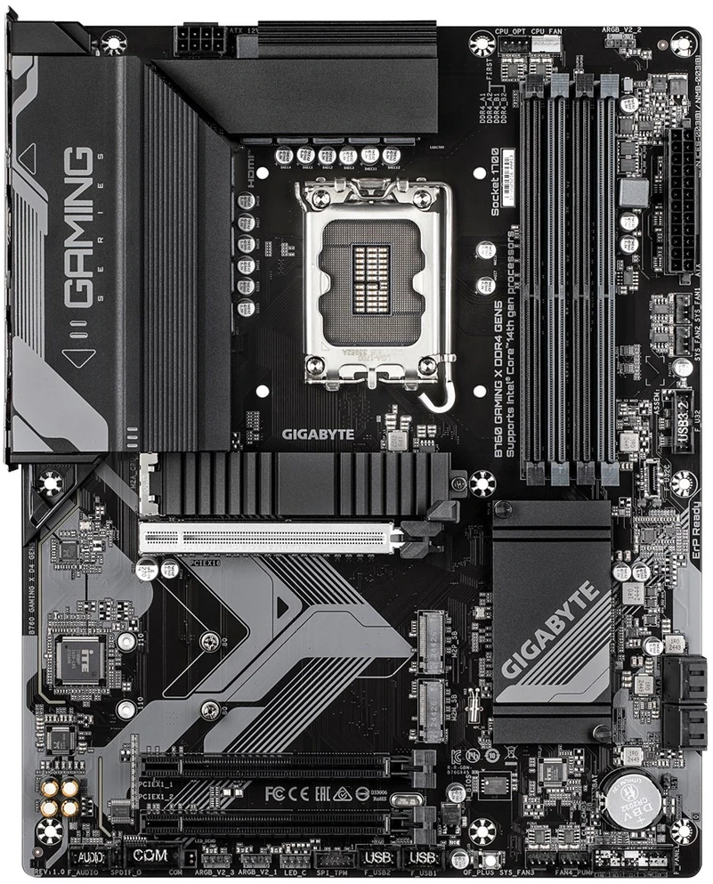 Pagrindinė Plokštė - Gigabyte B760 Gaming X DDR4 ATX Intel LGA 1700 2,5 GbE