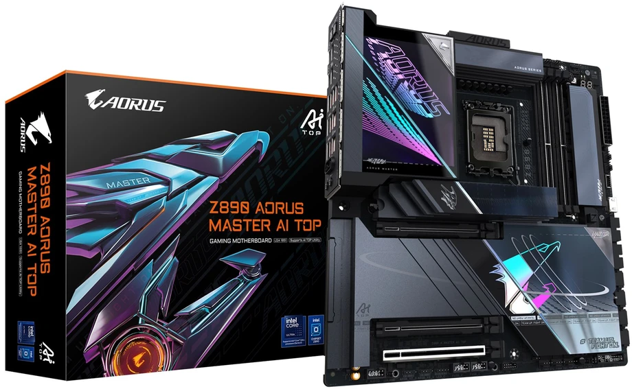 Pagrindinė Plokštė - Gigabyte Z890 AORUS MASTER AI TOP Juoda