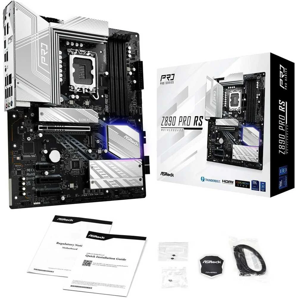 Motininė Plokštė - ASRock Z890 Steel Legend WiFi LGA 1851, Intel Core Ultra, 256GB DDR5, Wi-Fi 7, Thunderbolt 4