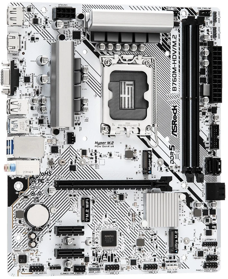 ASROCK B760M-HDV/M.2 mATX LGA1700 2xDDR5 1xPCIe 4.0 x16 LAN 1Gb/s