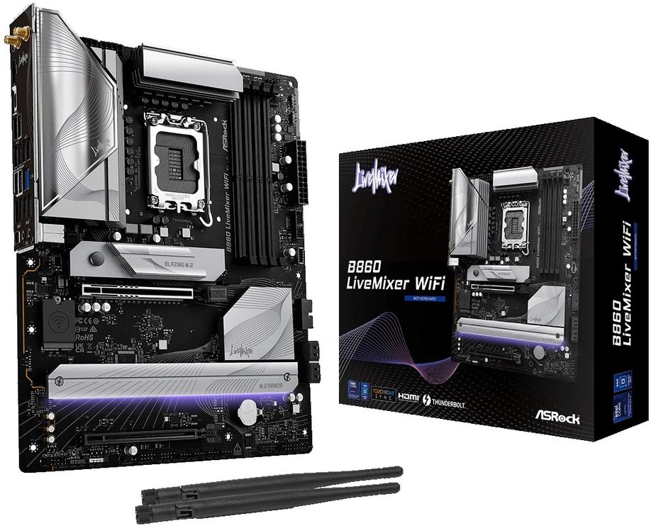 Asrock B860 LiveMixer WiFi Intel B860 LGA 1851 (Socket V1) ATX