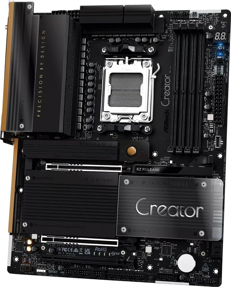 Pagrindinė plokštė ASRock X870 Taichi Creator | AM5 | ATX | 4 × DDR5 DIMM