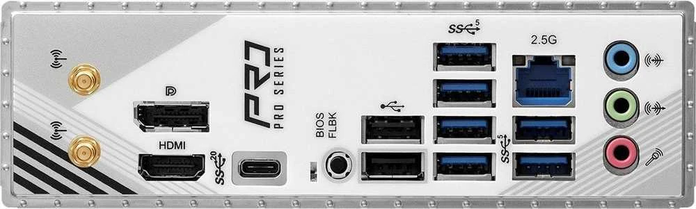 ASRock B860 PRO RS WIFI | Procesorių šeima Intel | Procesoriaus lizdas LGA1851 | DDR5 | Palaikomos kietojo disko sąsajos SATA, M.2 | SATA jungčių skaičius 4