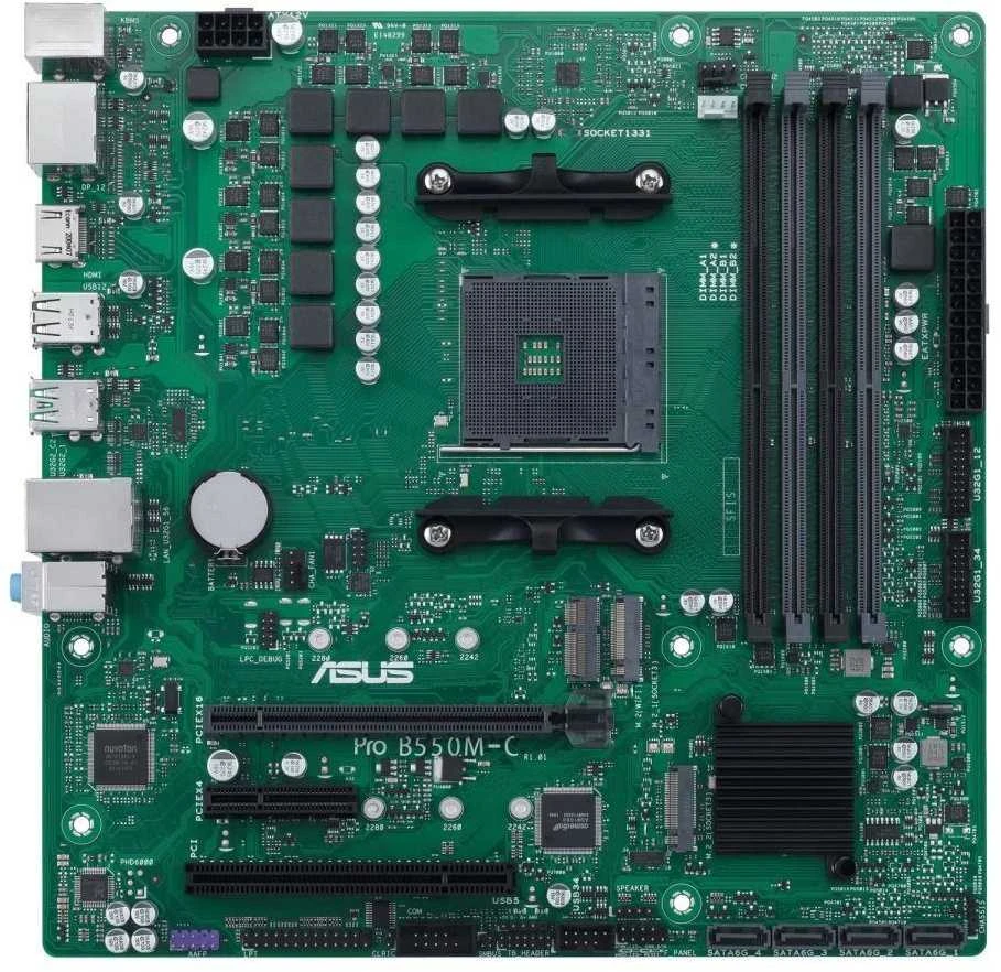 Pagrindinė plokštė Motininė Plokštė - ASUS PRO B550M-C/CSM Socket AM4 micro ATX 4 DDR4 Slots