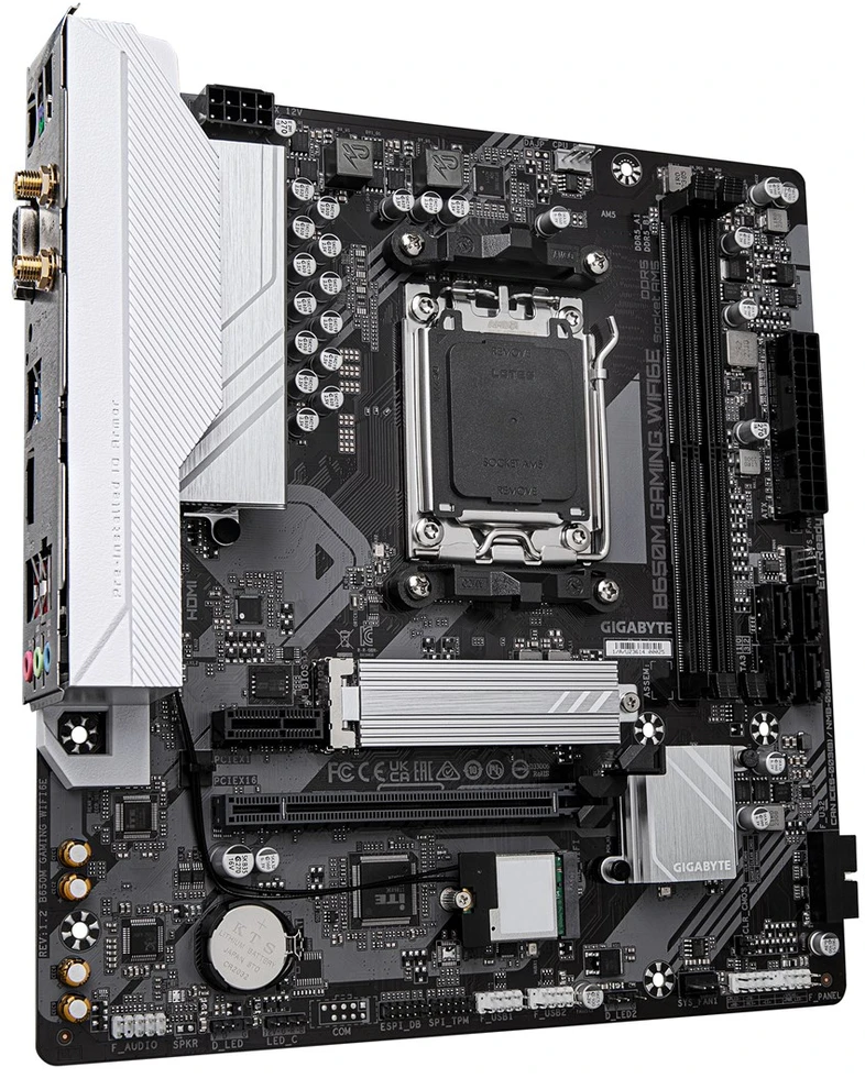 Pagrindinė plokštė Motininė Plokštė - GIGABYTE B650M GAMING WIFI6E AMD Ryzen 9000, 6400MHz DDR5, 2.5 GbE LAN, Wi-Fi 6E