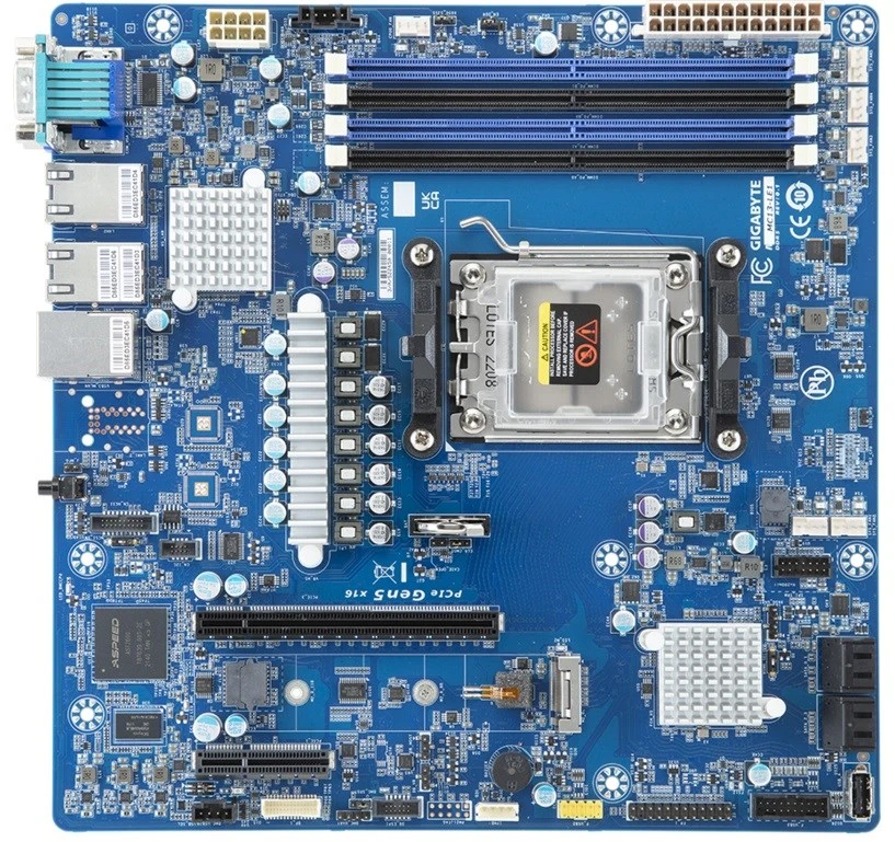Pagrindinė plokštė - „Gigabyte MC13-LE1“ 1x AM5 AMD Epyc 4004/Ryzen 7000/Ryzen 9000 B650E.