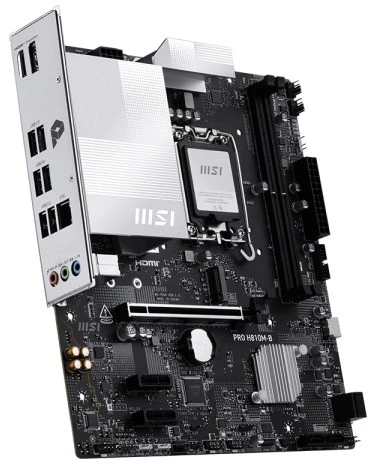 Pagrindinė plokštė MSI PRO H810M-B | Procesoriaus šeima Intel H810 | Procesoriaus lizdas LGA1851 | DDR5 | Palaikomos standžiojo disko sąsajos SATA, M.2 | SATA jungčių skaičius 4