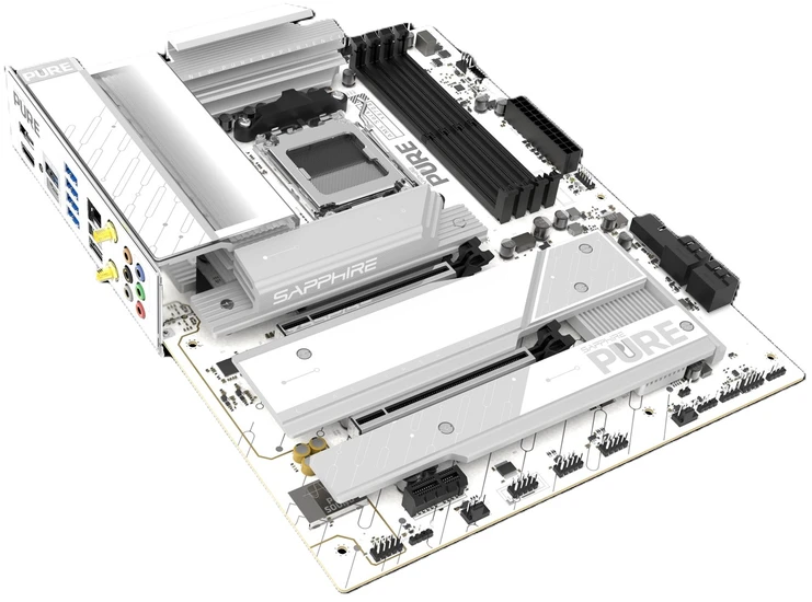 „Sapphire Pure X870A WiFi7“, AMD X870 pagrindinė plokštė – AM5 lizdas, DDR5