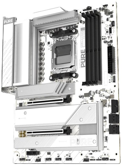 „Sapphire Pure X870A WiFi7“, AMD X870 pagrindinė plokštė – AM5 lizdas, DDR5