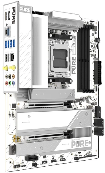 „Sapphire Pure X870A WiFi7“, AMD X870 pagrindinė plokštė – AM5 lizdas, DDR5