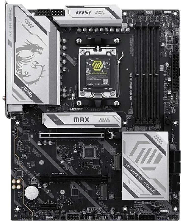Pagrindinė plokštė MSI MAG X870E GAMING MAX Motherboard WIFI /AMD X870/DDR5/SATA3/M.2/USB4/WiFi/BT/PCIe5.0/AM5/ATX