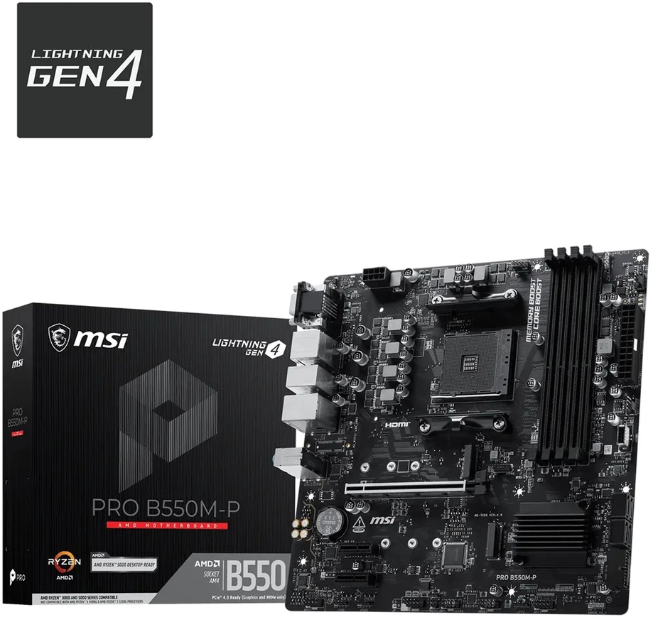 Pagrindinė Plokštė - MSI PRO B550M-P WIFI6E