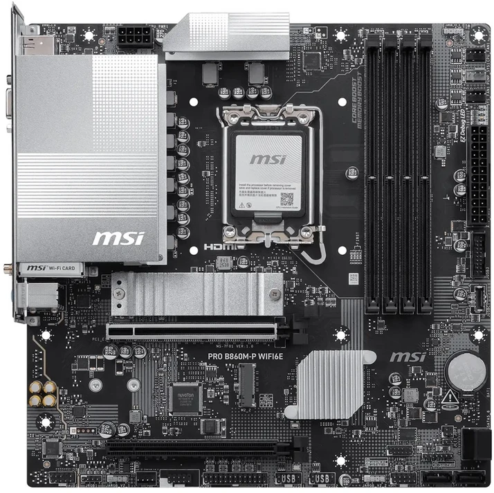 Pagrindinė plokštė MSI PRO B860M-P WIFI6E