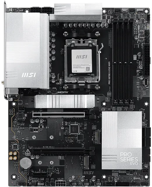 Pagrindinė plokštė MSI PRO X870E-S EVO WIFI AM5 ATX MB