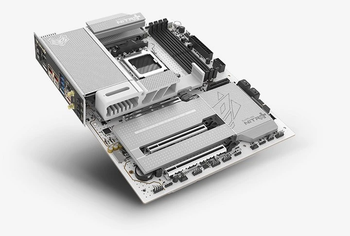 „Sapphire Nitro+ X870EA PhantomLink Polar Edition“ pagrindinė plokštė, AMD X870E, AM5 lizdas, DDR5