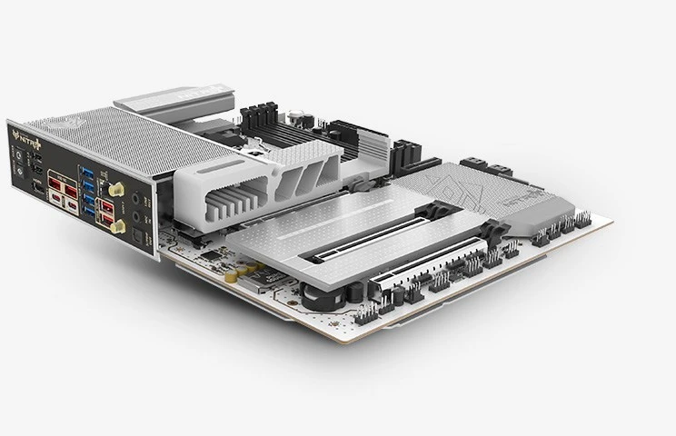 „Sapphire Nitro+ X870EA PhantomLink Polar Edition“ pagrindinė plokštė, AMD X870E, AM5 lizdas, DDR5