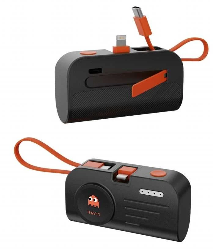 „Havit STK011“ ES kelioninis rinkinys – rinkinys (kelioninis įkroviklis + išorinė baterija + USB-C laidas + rankinis ventiliatorius)