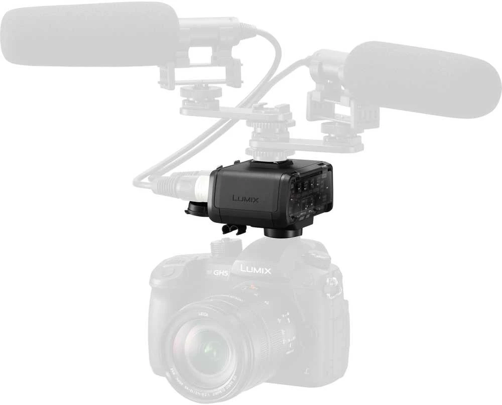 Panasonic DMW-XLR1 adapteris ant GH5 su dviem mikrofonais