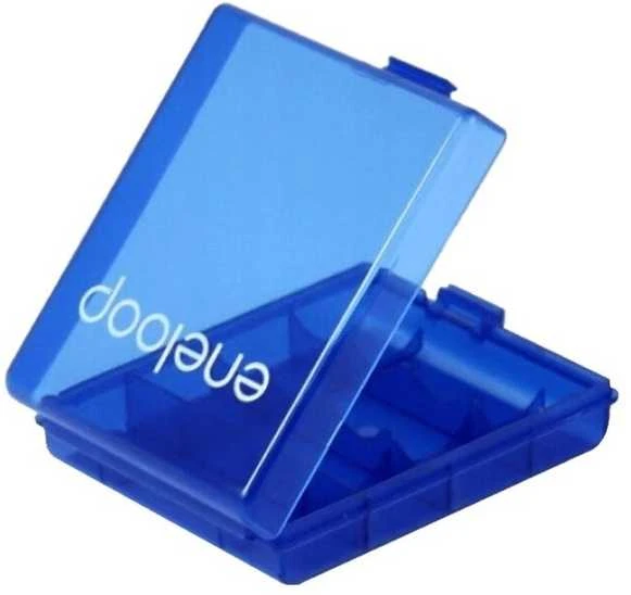 Eneloop baterijų dėžutė atidaryta