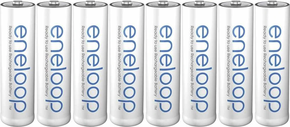 Panasonic Eneloop AA akumuliatoriai, 8 vienetų rinkinys