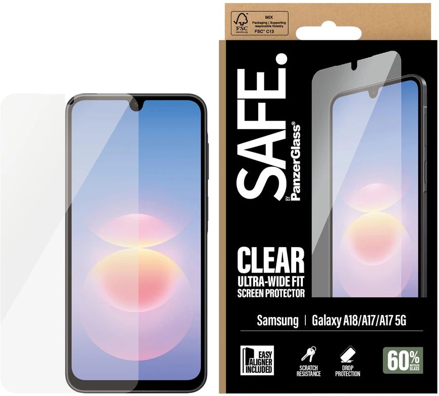 Panzer Glass Ekrano Apsauga - PanzerGlass SAFE Samsung Galaxy A18/A17 Skaidri