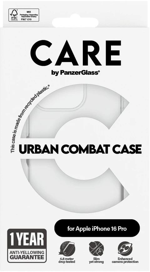 Panzer Glass Telefono dėklas - CARE™ by PanzerGlass® Urban Combat Case 1354 skaidrus