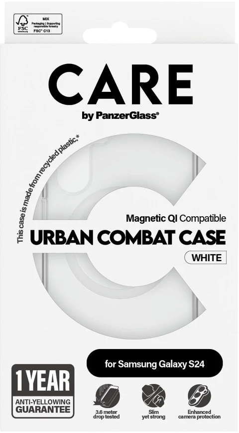 Panzer Glass CARE by PanzerGlass Flagship QI Case Samsung Galaxy S24 dėklas telefonui skaidrus 1153