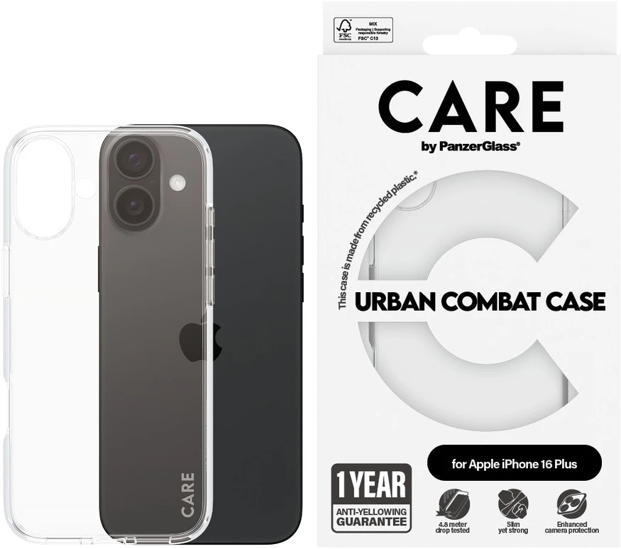 Panzer Glass Telefono dėklas - PanzerGlass CARE Urban Combat Case 1355 Skaidrus Atidaryta Dėžutė