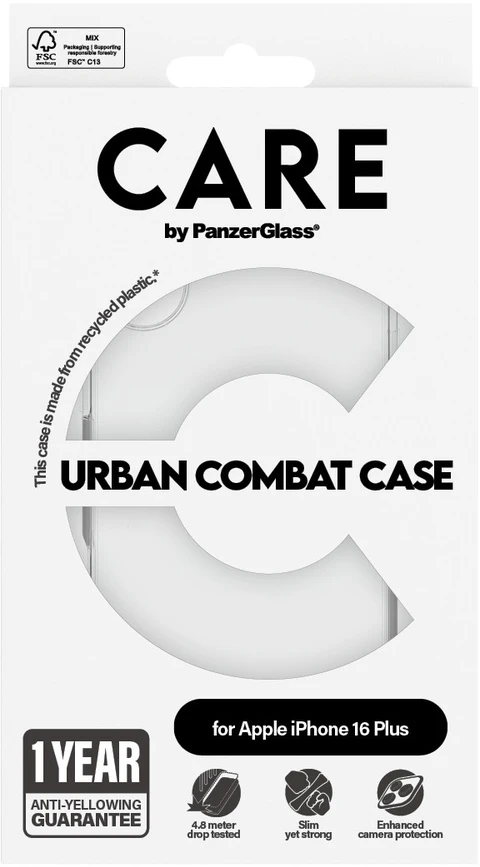Panzer Glass Telefono dėklas - PanzerGlass CARE Urban Combat Case 1355 Skaidrus Atidaryta Dėžutė