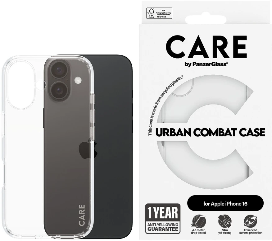 Panzer Glass Telefono dėklas - PanzerGlass CARE™ Urban Combat Case 1353 skaidrus
