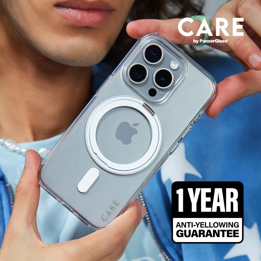 Panzer Glass CARE by PanzerGlass Feature Kickstand Apple iPhone 16 Pro 6.3" sidabrinis/sidabrinis MagSafe 1326