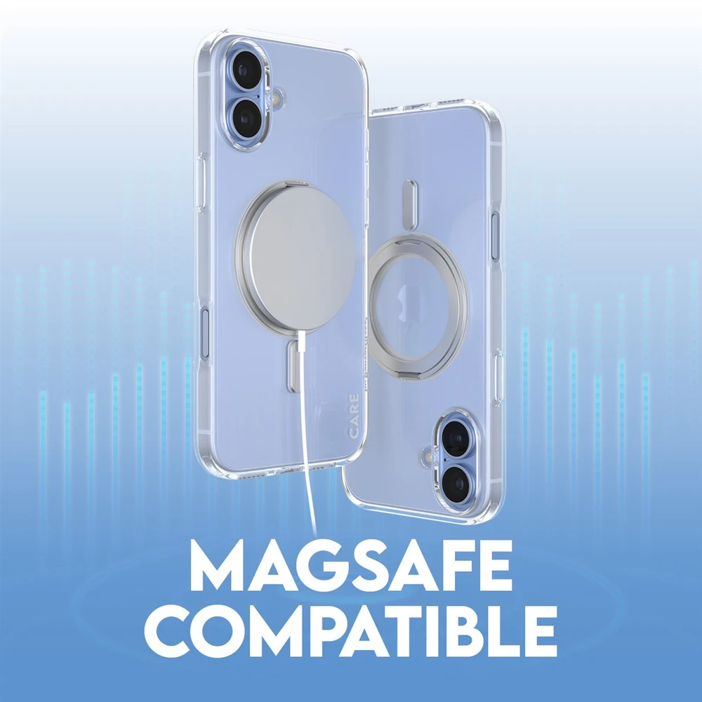 Panzer Glass Telefono Dėklas - PanzerGlass CARE Dėklas su Stoveliu MagSafe iPhone 16 Plus, Skaidrus