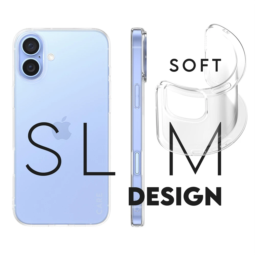 Panzer Glass CARE Fashion dėklas X-Ray Soft Basic iPhone 16 Plus, skaidrus