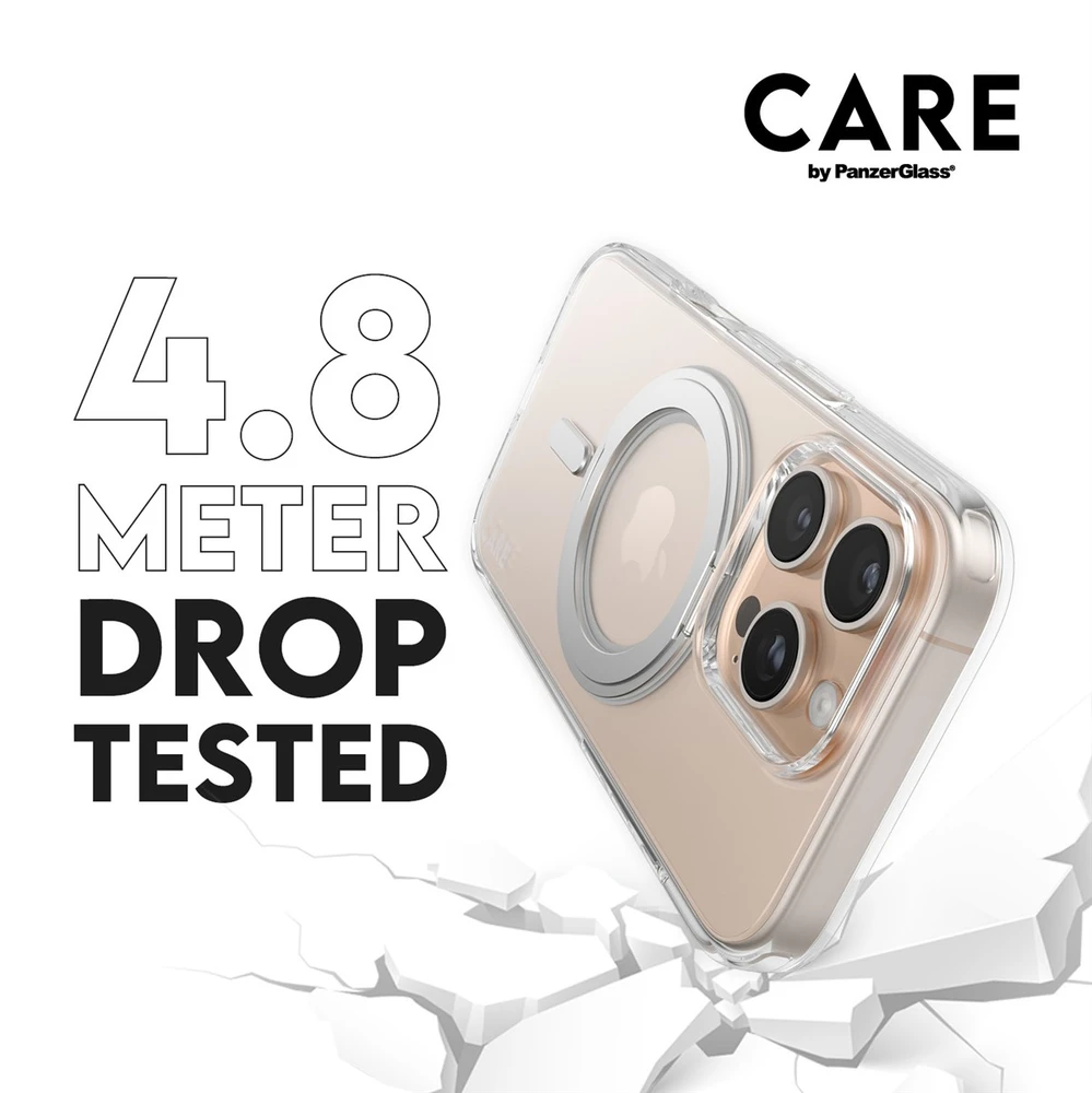 Panzer Glass CARE by PanzerGlass Feature Kickstand Apple iPhone 16 Pro 6.3" sidabrinis/sidabrinis MagSafe 1326