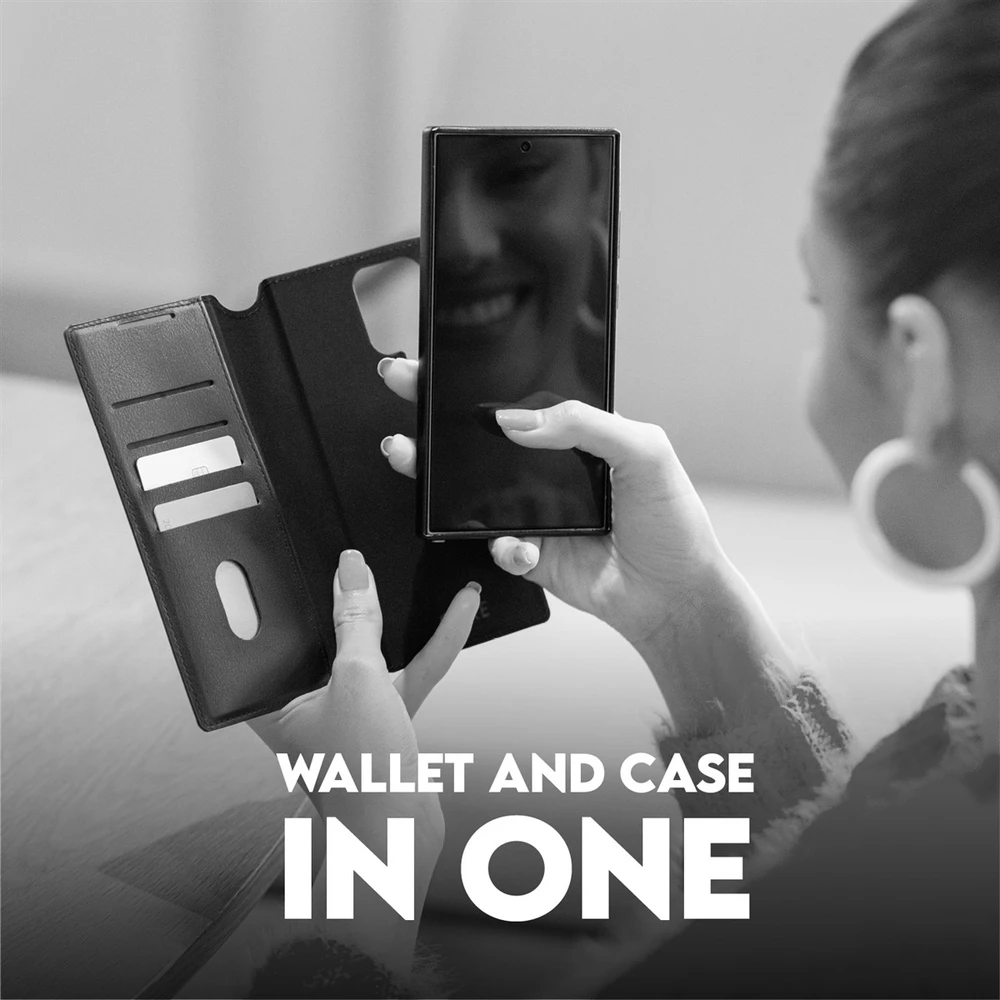 Dėklas Panzer Glass CARE by PanzerGlass Tango Two-in-One Wallet Case with Qi (Samsung Galaxy S25+, Juoda)