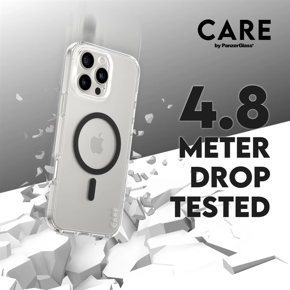 Panzer Glass CARE Flagship Case | Galinis viršelis | Apple | iPhone 16 Pro Max | Perdirbtas plastikas | Skaidrus | MagSafe