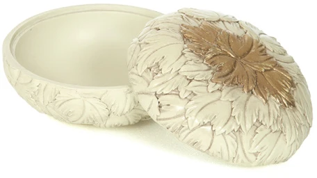 Imagėe Dėžutė papuošalams su dangteliu gelsva13x13x8 cm ANTIQUE