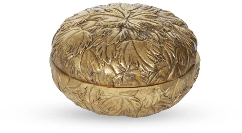 Imagėe Dėžutė papuošalams su dangteliu aukso spl.13x13x8 cm ANTIQUE