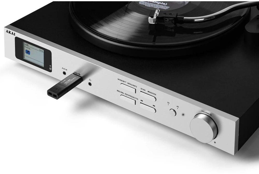 AKAI ATT-500SP - stereo turntable with external speakers