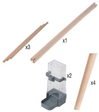 Gyvūnų Narvas - ZOLUX Neo Jili H80 112cm, 2 Dėžės, Juodas