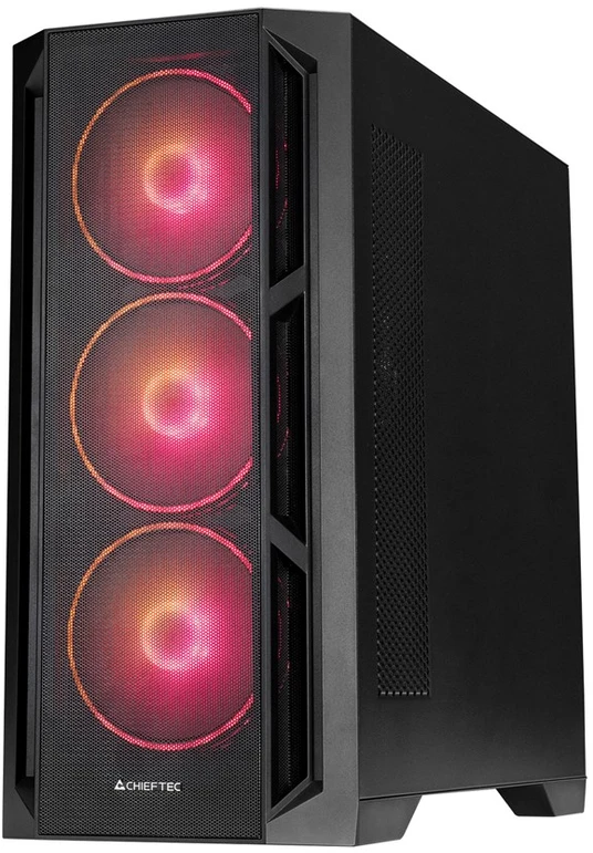 PC Korpusas - Chieftec GA-01B-L-OP APEX LUMO Midi Tower, RGB, Grūdintas Stiklas, Juodas